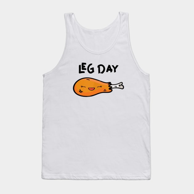 Leg Day Fitness Turkey Thanksgiving Tank Top by Artmoo